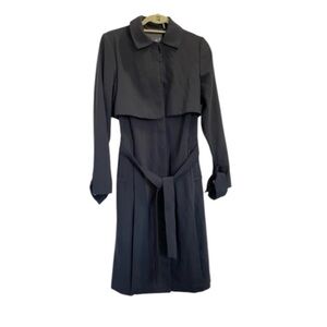 Dawn Levy Navy‎ Maddy Robe Trench Coat Size S